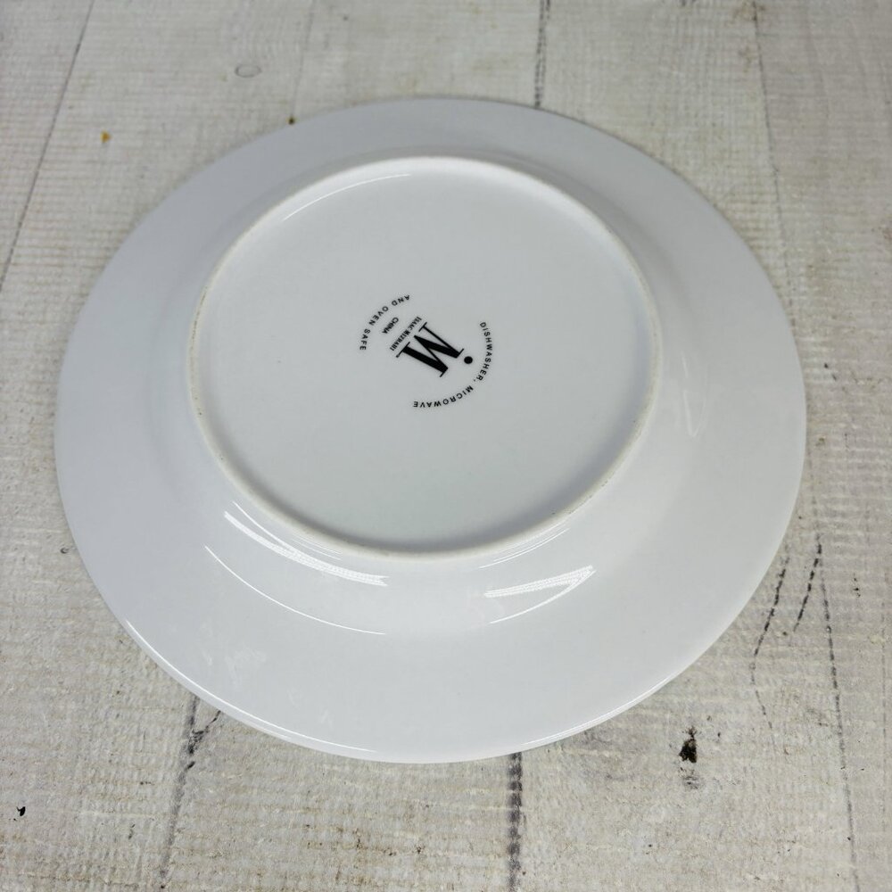 Isaac Mizahi DOT LUXE Green Teal Polka Dot White Porcelain 8" Salad Plates Set 4 - Picture 3 of 16